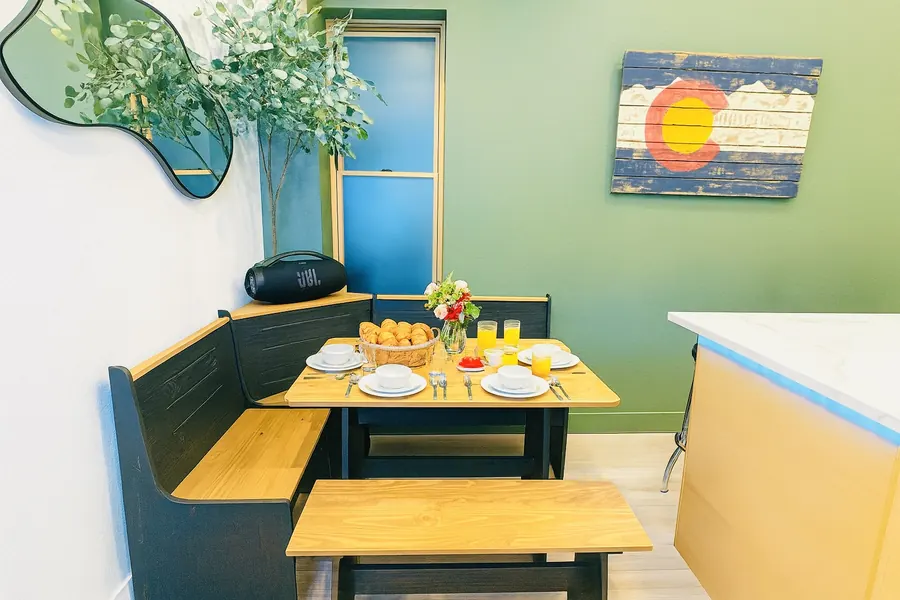 Colorado-themed dining nook