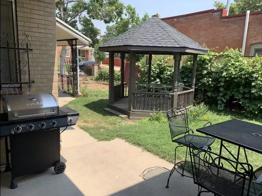 Covered BBQ gazebo and patio