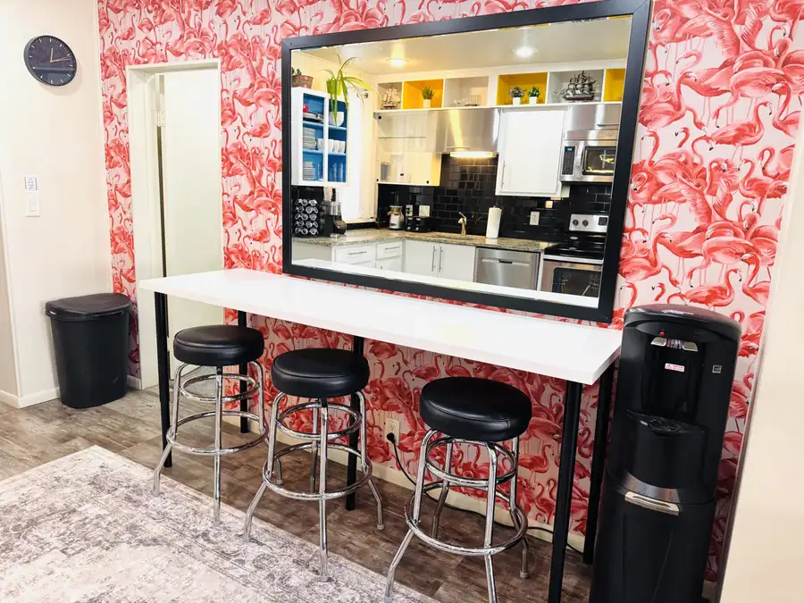 Kitchen with bar seating